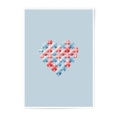 Geometric Heart Photographic Prints, Love Art Print, Modern Home Decor, Valentine's Day Gift, Minimalist Art, Nursery Art Prints - Tawshia